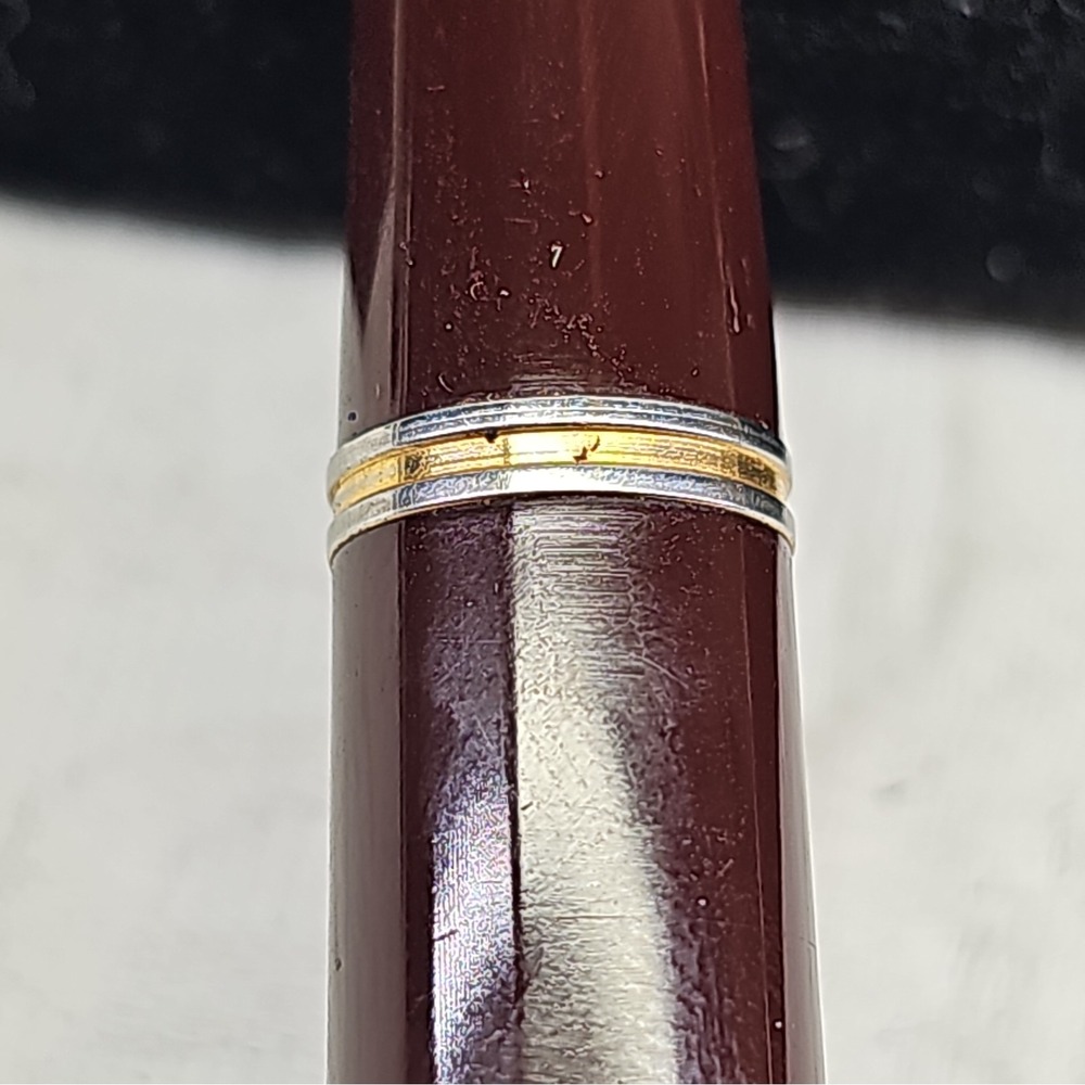 Rare Fountain Pen Parker 51 Vacumatic Blue Diamond in brown Resin & Gold Pl. - Picture 8 of 12